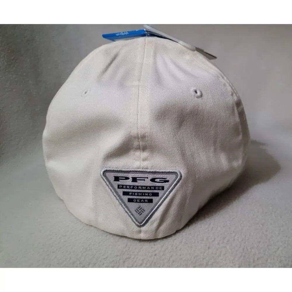 NEW Columbia HAT PFG Sword Fish Embroidered Omni shade White Blue Red Vintage